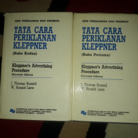 Seri Pemasaran dan Promosi Tata Cara Periklanan Kleppner (Buku Pertama)