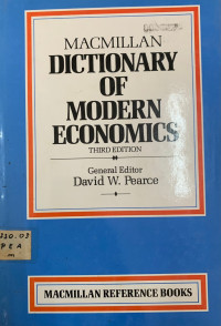 Dictionary Of Modern Economics